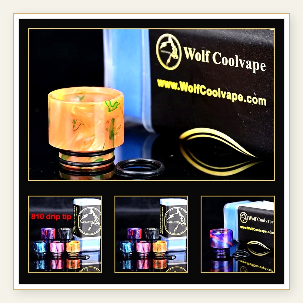 Drip Tip Resin - Wolfcoolvape 810 ドリップチップ - RDA/RTA ベープタンクおよびモッド用樹脂製マウスピース