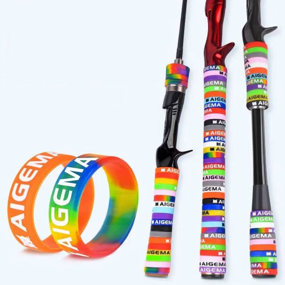 Vape Band Silicone - 滑り止めシリコンフィッシングロッド,弾性ハンドルカバー,滑り止めカバー,釣り道具,10個