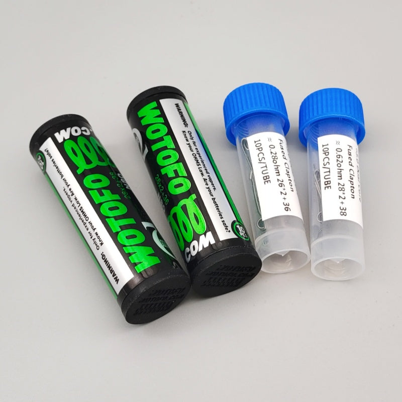 Clapton Wire Pre Built - Ni80 デュアルコアフューズドクラプトン加熱コイル 0.28Ω/0.62Ω 3.0mm プレビルドイグナイター抵抗線 10/20/30PCS/チューブ