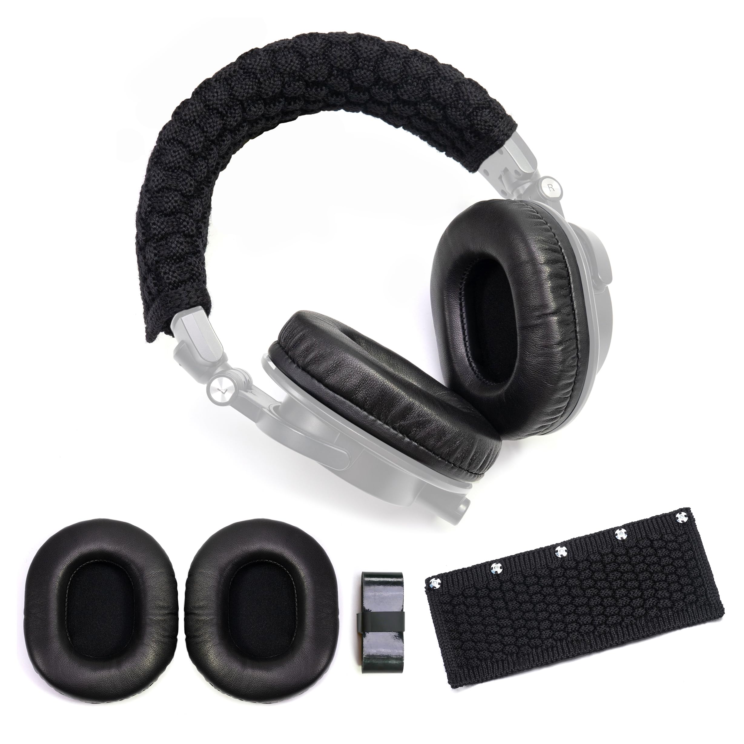 Audio Technica Headphone Ath-M20X - ヘッドフォン用ラマスキンイヤーパッド、ウールヘッドバンド、クッションカバーキット、オーディオテクニカ、シース、m50x、m50xbt、m50rd、m40x、m30x、m20x、msr7、sx1