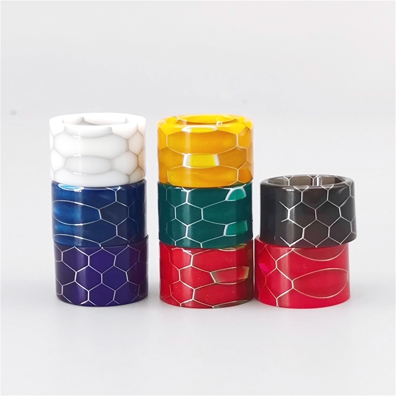 Drip Tip Resin - 1PC スネークスキン樹脂プッシュインドリップチップ TFV16 TFV18 アトマイザーマウスピースアクセサリー用