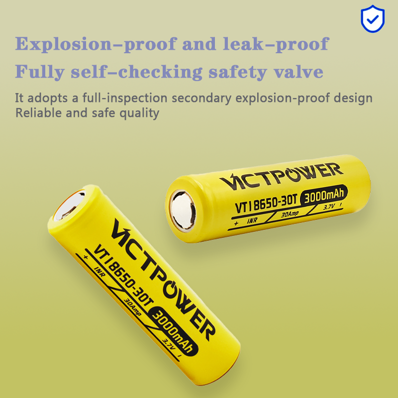 Vape Battery 18650 - 30A連続放電 Vicpower 18650-30T 3000mAh 3.7V バッテリー