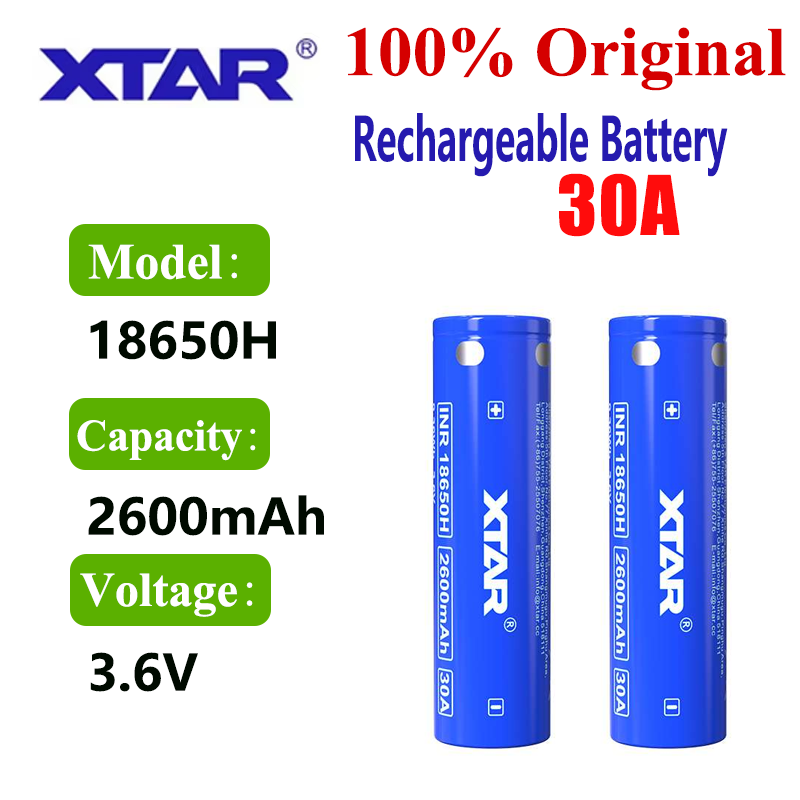 Vape Battery 18650 - オリジナル XTAR 18650 2600mah バッテリー CDR