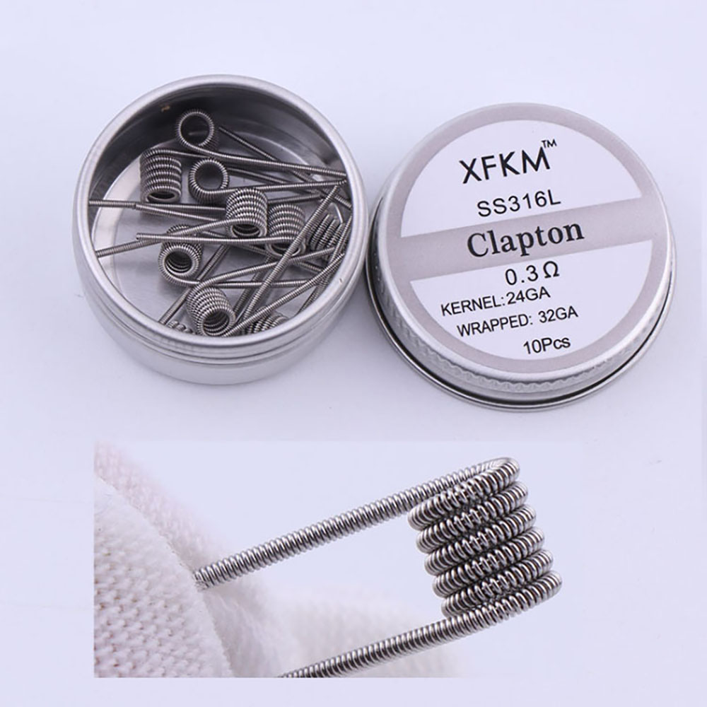 Ss316l-スパイラルチュパードプレッダーコイル,10ピー - Clapton Wire Pre Built のレビューと価格