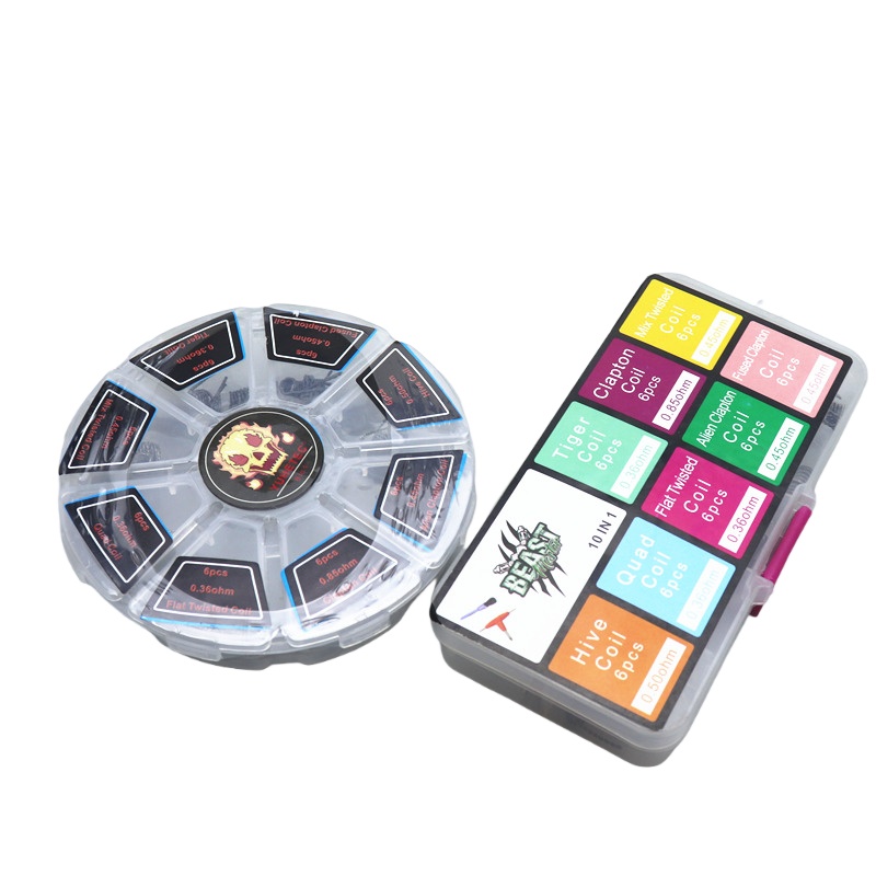 48個/セット 組み立て済みコイル RTA RDA フラット - Clapton Wire Pre Built のレビューと価格