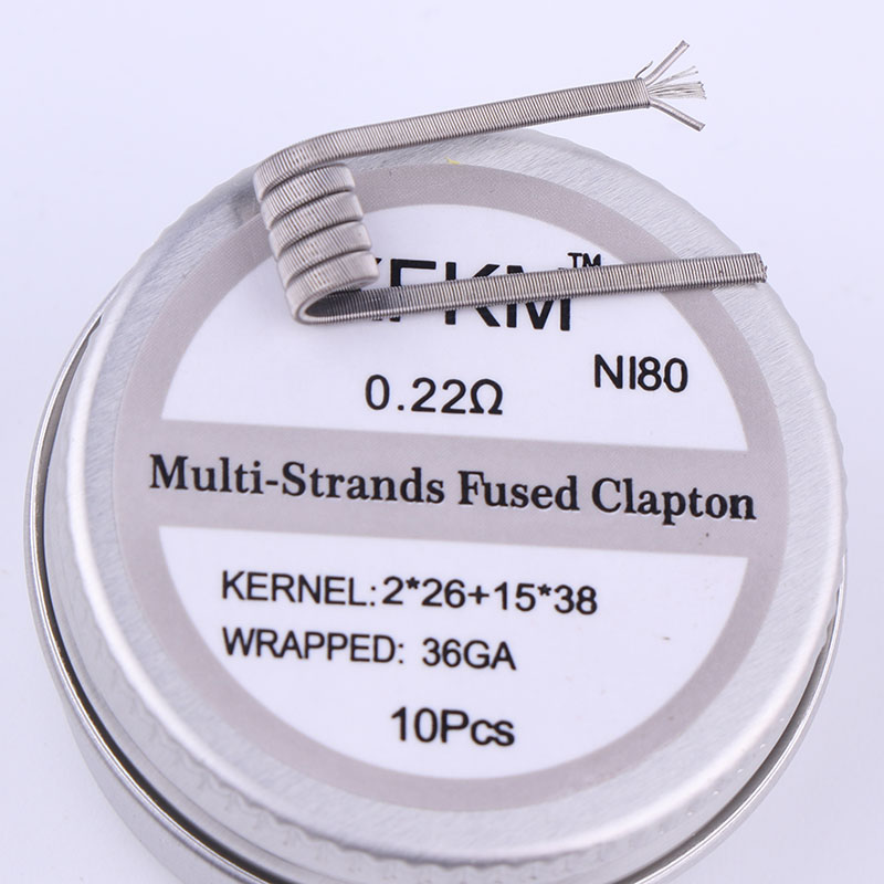 新しいxfkm,10ピース/箱n80,高密度コイル,rda  - Clapton Wire Pre Built のレビューと価格