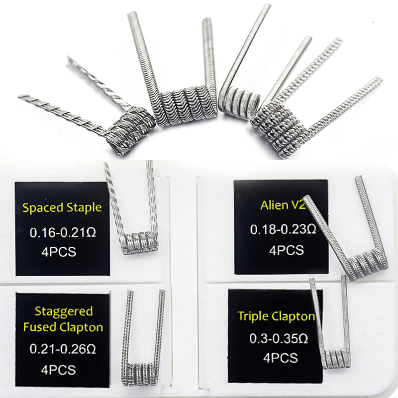 16 個 NI80 フューズドクラプトン事前構築コイル間隔ス - Clapton Wire Pre Built のレビューと価格