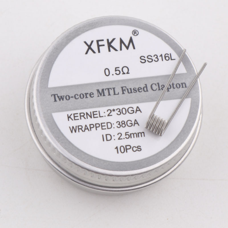 新しいxfkm 10ピース/箱n80/a1/ss316l m - Clapton Wire Pre Built のレビューと価格